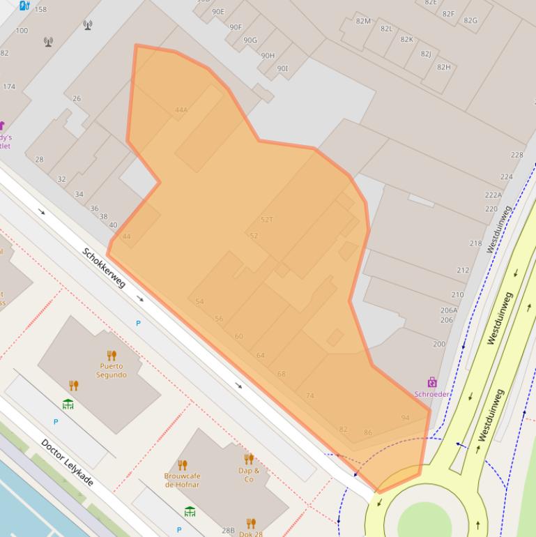 Kaart van postcodegebied 2583BJ.