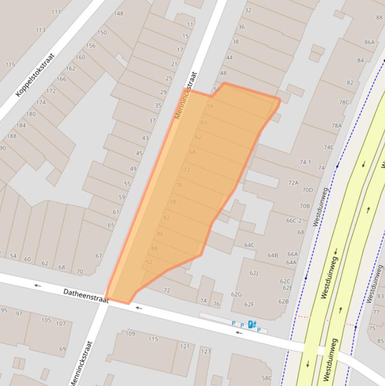 Kaart van postcodegebied 2583BS.