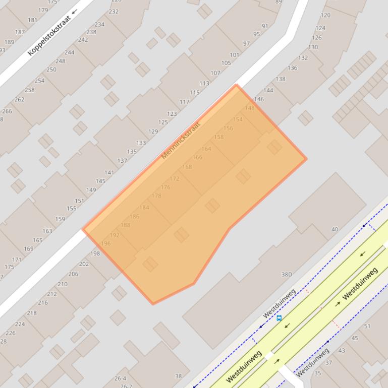 Kaart van postcodegebied 2583BV.