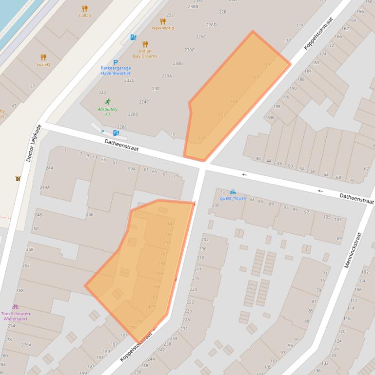 Kaart van postcodegebied 2583CC.