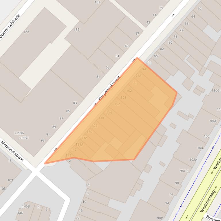 Kaart van postcodegebied 2583CG.