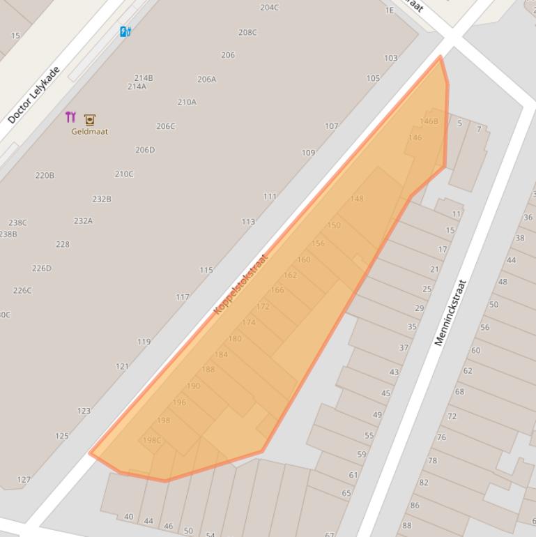 Kaart van postcodegebied 2583CH.