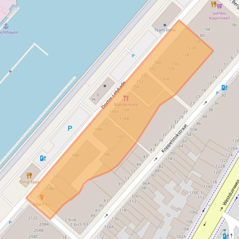 Kaart van postcodegebied 2583CN.