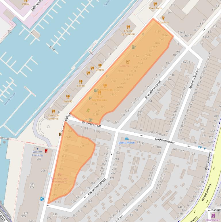 Kaart van postcodegebied 2583CP.