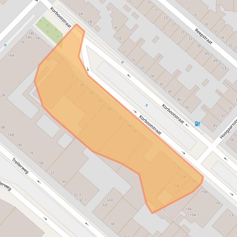 Kaart van postcodegebied 2583CT.