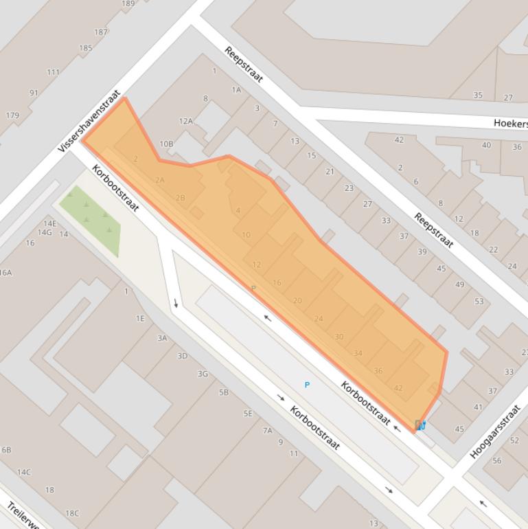 Kaart van postcodegebied 2583CW.