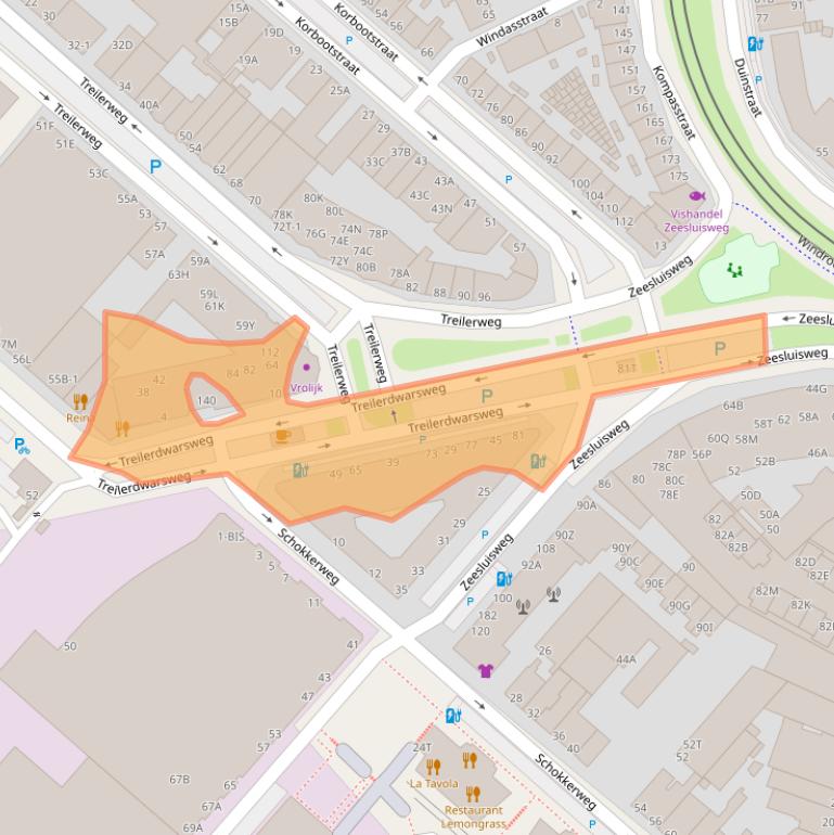 Kaart van postcodegebied 2583DA.