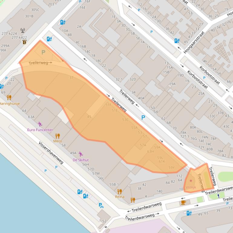 Kaart van postcodegebied 2583DB.