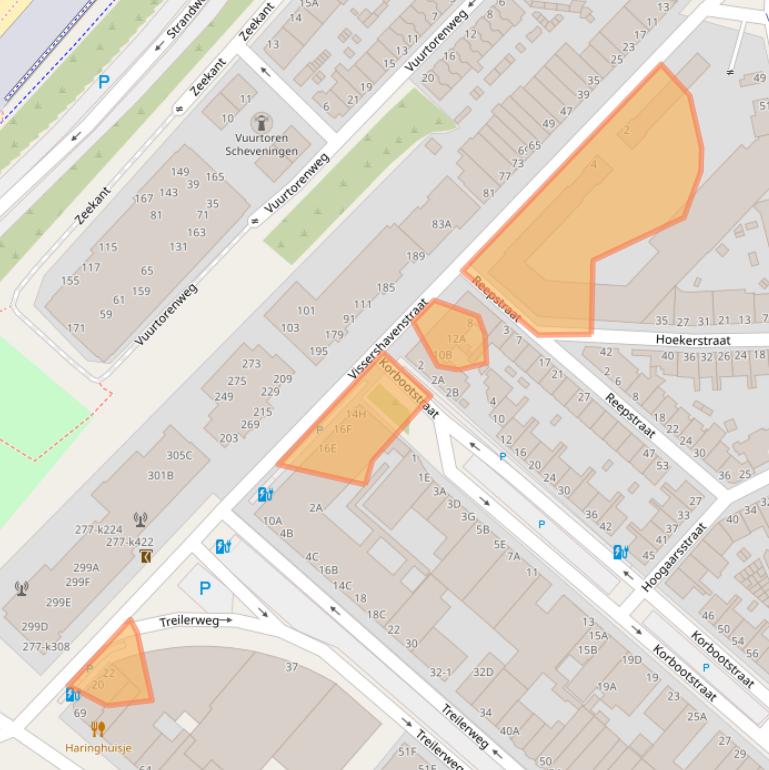 Kaart van postcodegebied 2583DH.