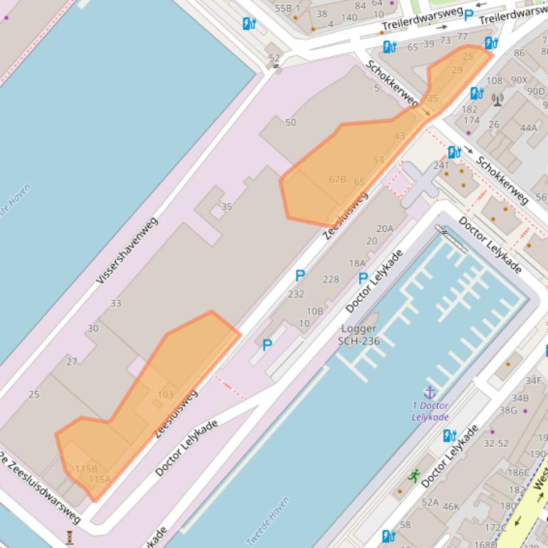 Kaart van postcodegebied 2583DP.