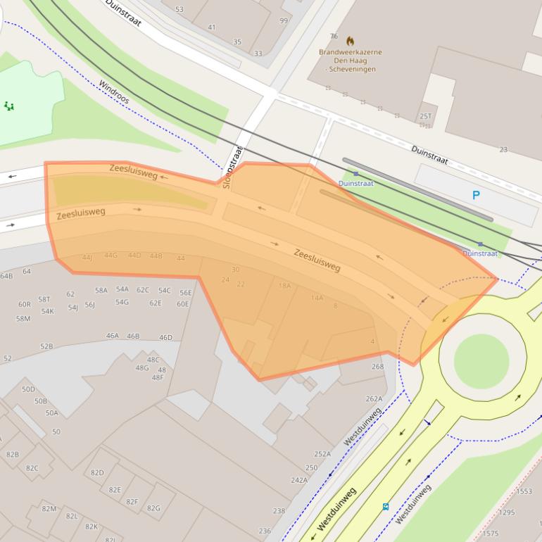 Kaart van postcodegebied 2583DR.