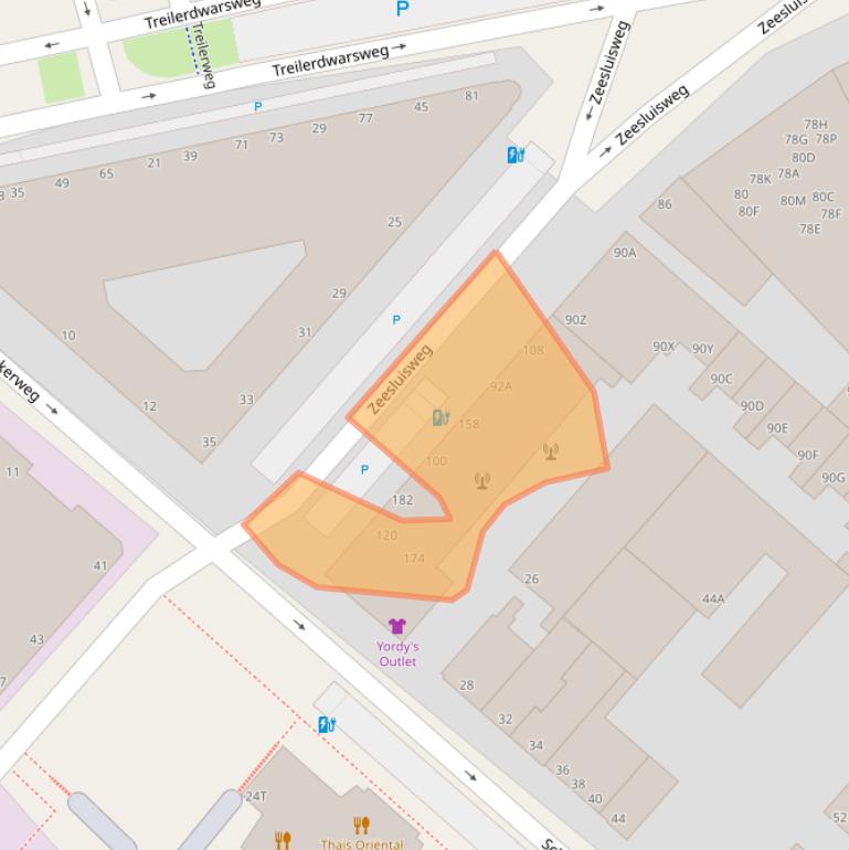 Kaart van postcodegebied 2583DV.