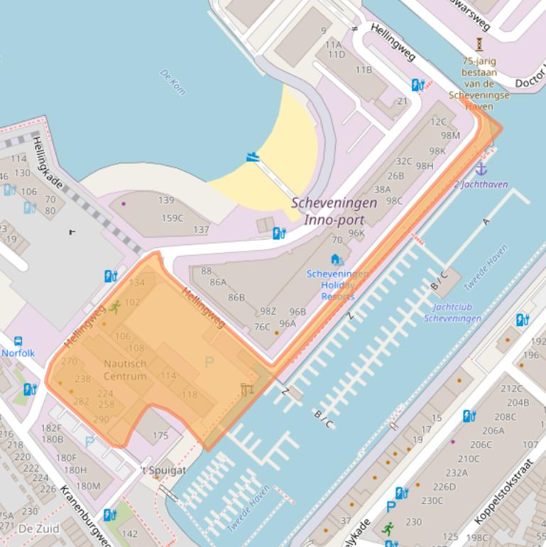 Kaart van postcodegebied 2583DX.