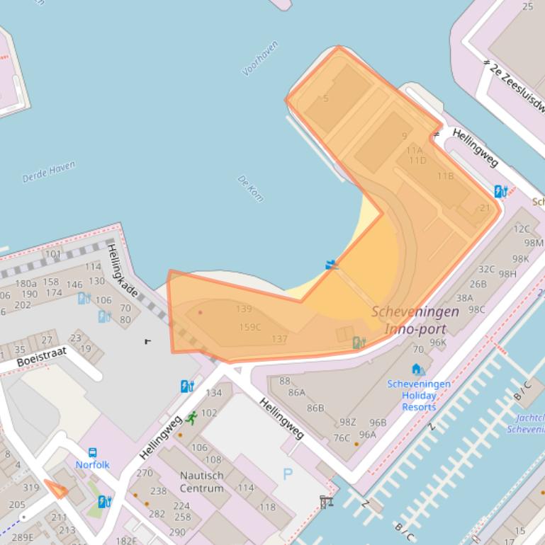 Kaart van postcodegebied 2583DZ.