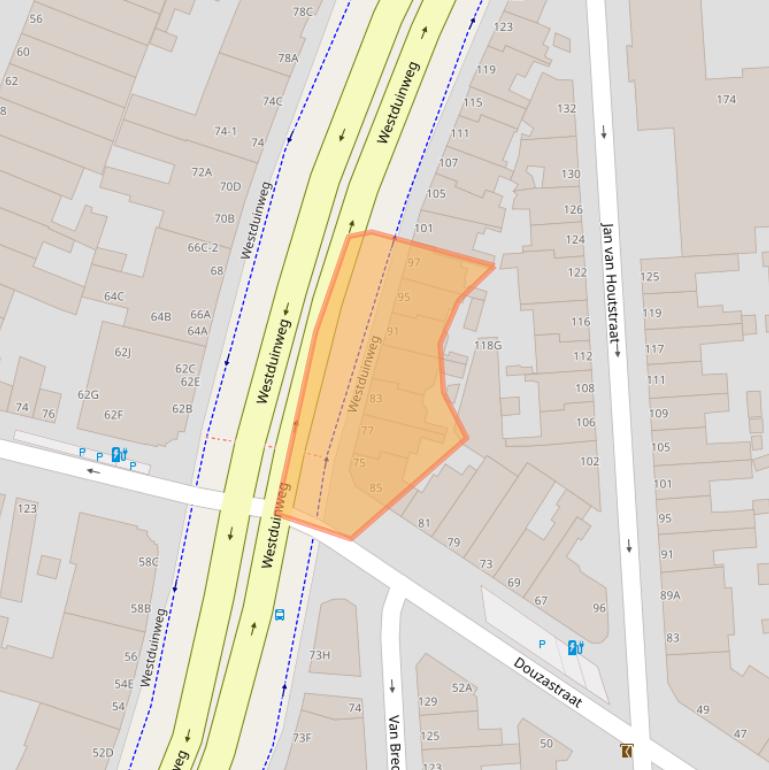 Kaart van postcodegebied 2583ED.