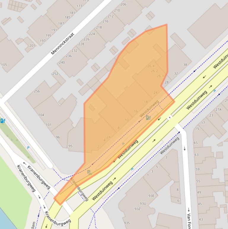 Kaart van postcodegebied 2583EG.