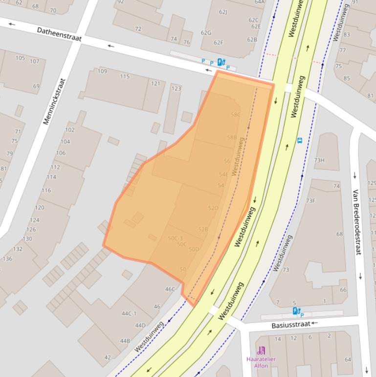 Kaart van postcodegebied 2583EJ.