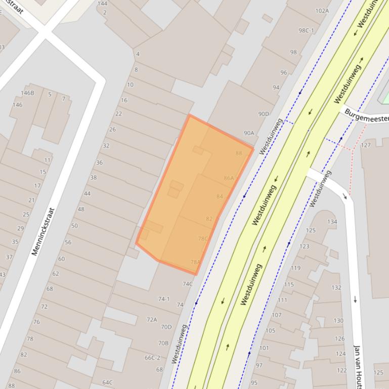 Kaart van postcodegebied 2583EL.