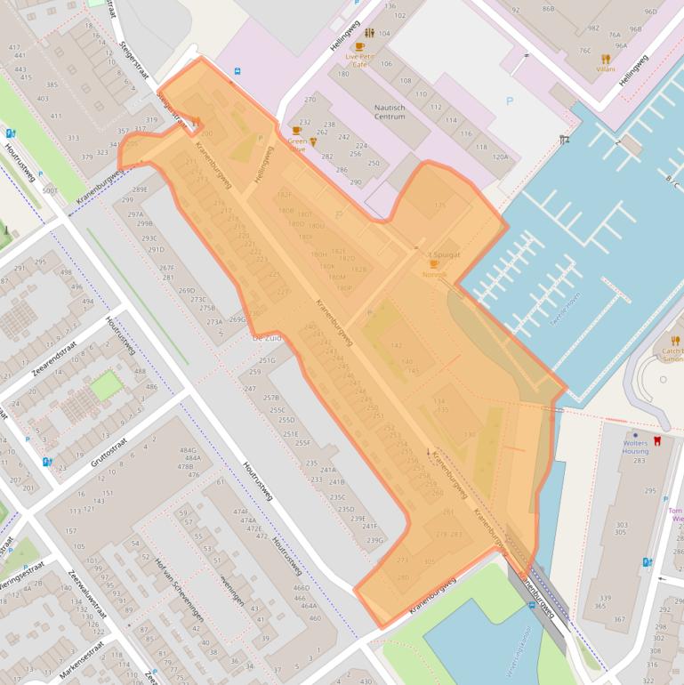 Kaart van postcodegebied 2583ER.