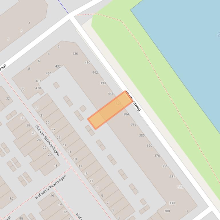 Kaart van postcodegebied 2583EW.