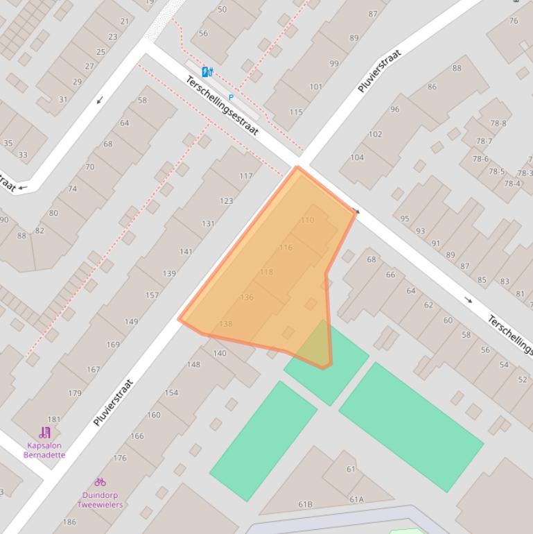 Kaart van postcodegebied 2583GK.