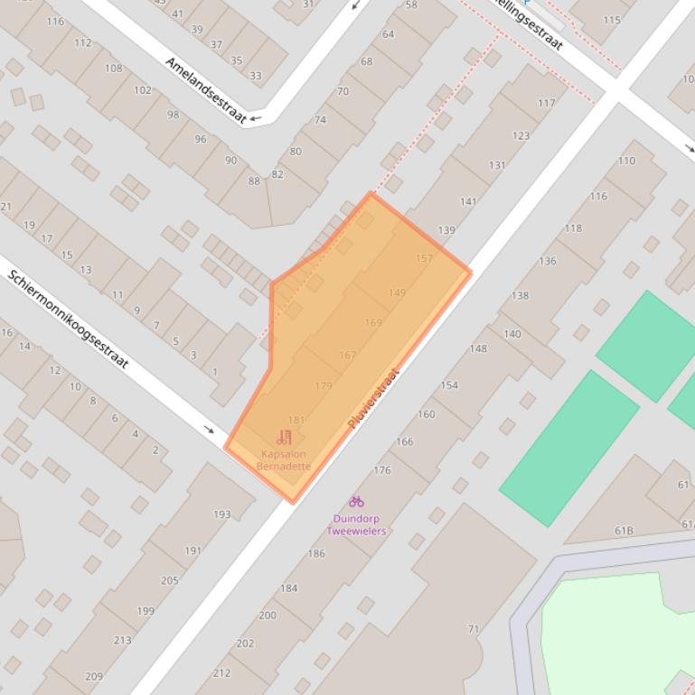 Kaart van postcodegebied 2583GM.