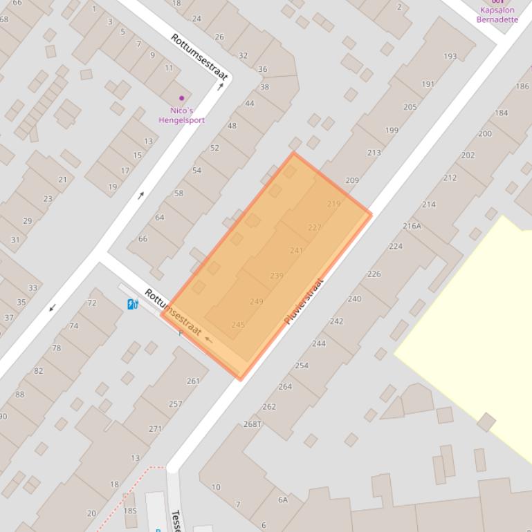 Kaart van postcodegebied 2583GP.