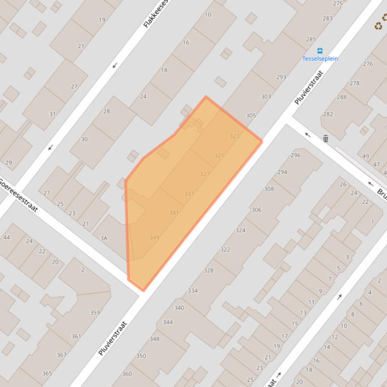 Kaart van postcodegebied 2583GT.