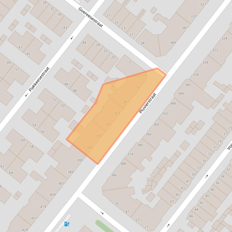 Kaart van postcodegebied 2583GV.