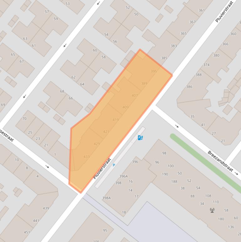 Kaart van postcodegebied 2583GW.