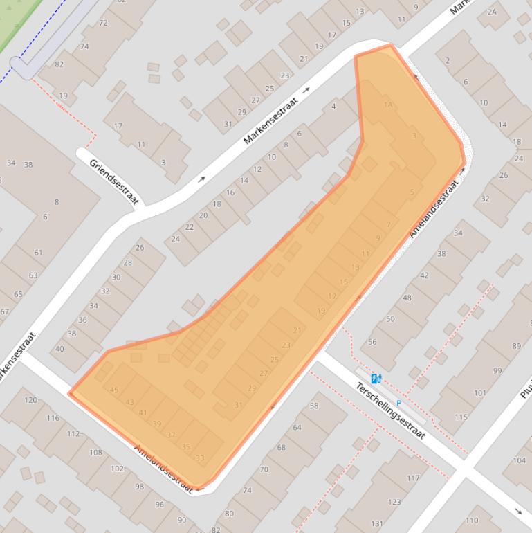 Kaart van postcodegebied 2583HA.
