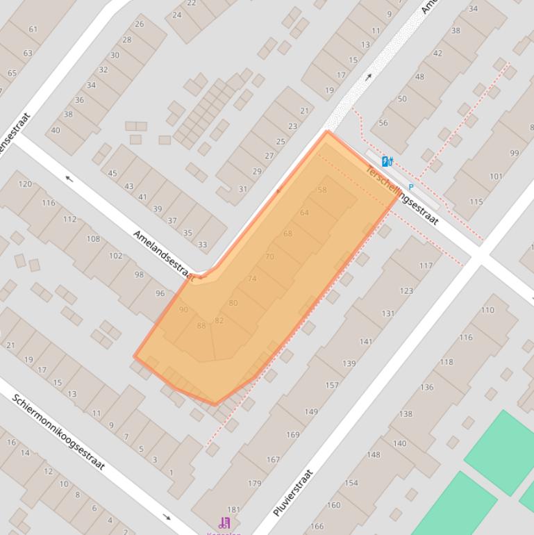 Kaart van postcodegebied 2583HD.