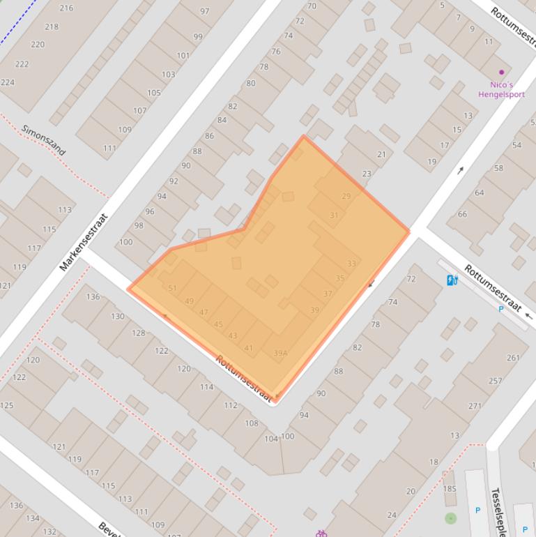 Kaart van postcodegebied 2583HH.