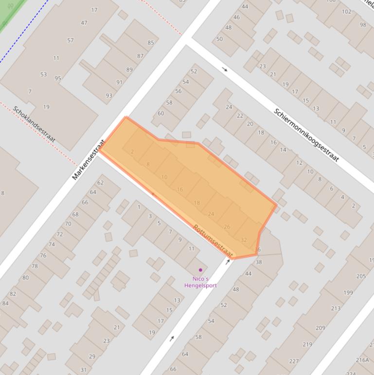 Kaart van postcodegebied 2583HJ.