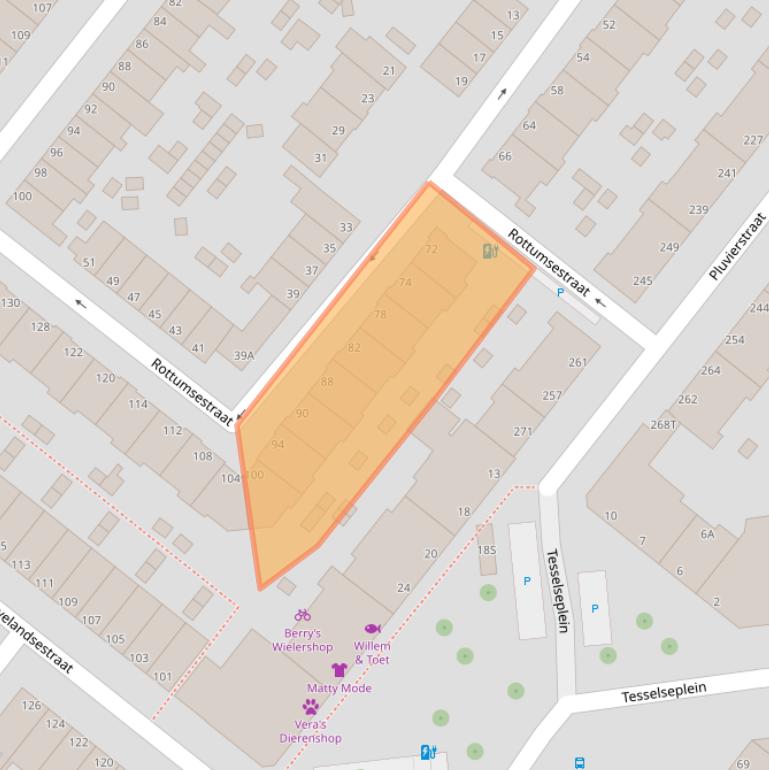 Kaart van postcodegebied 2583HL.