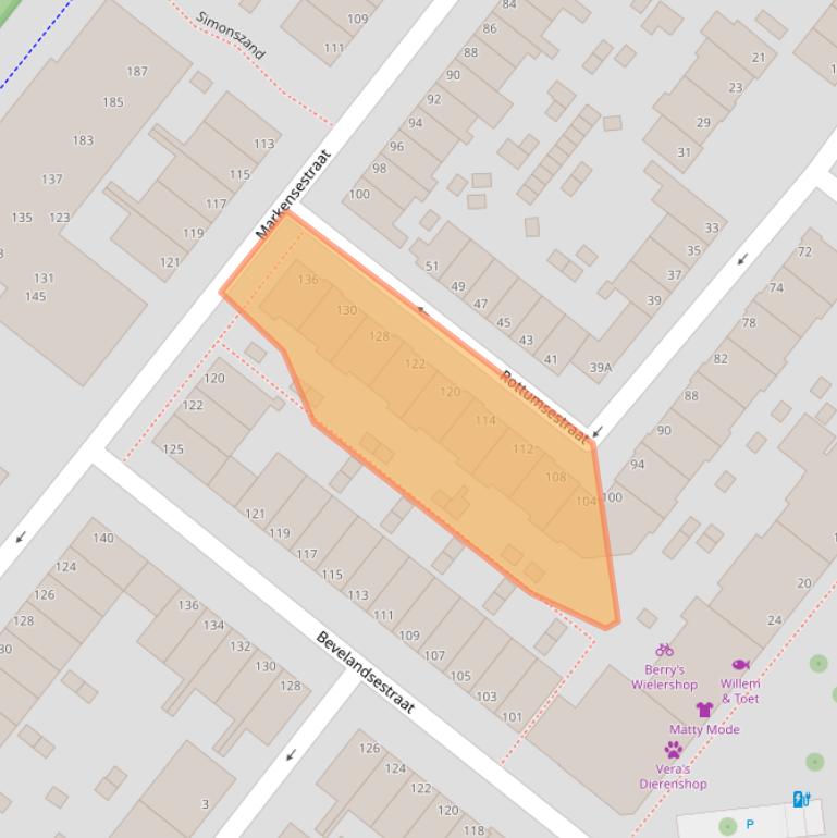 Kaart van postcodegebied 2583HM.