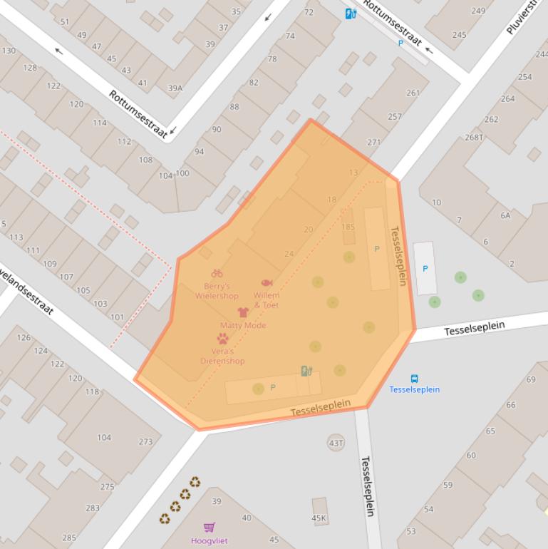 Kaart van postcodegebied 2583HP.