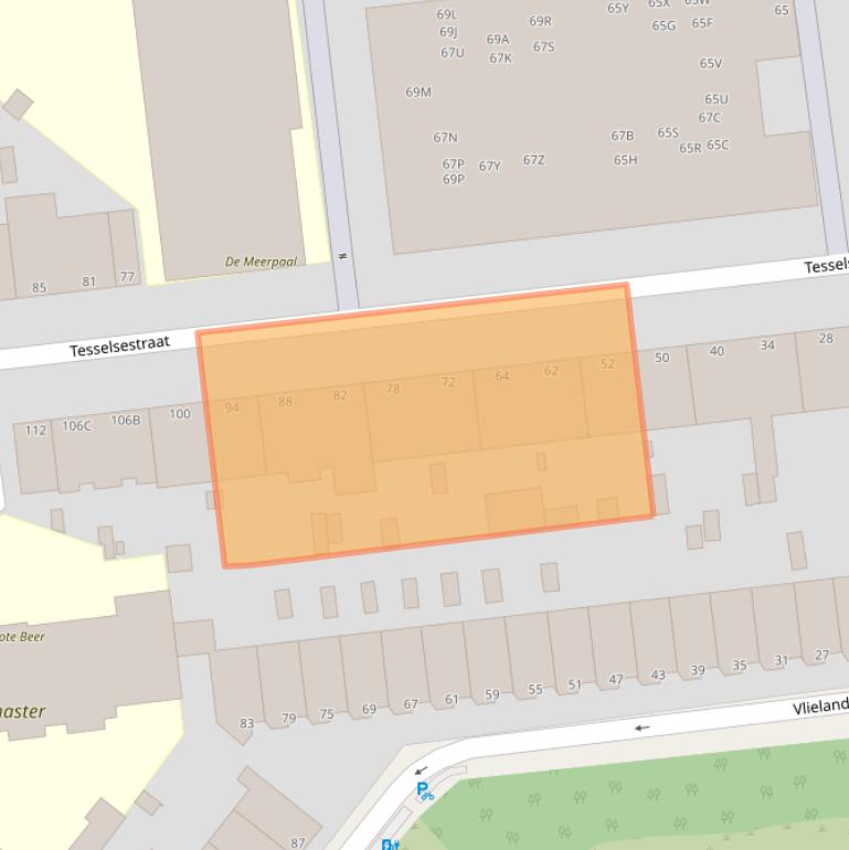 Kaart van postcodegebied 2583JL.