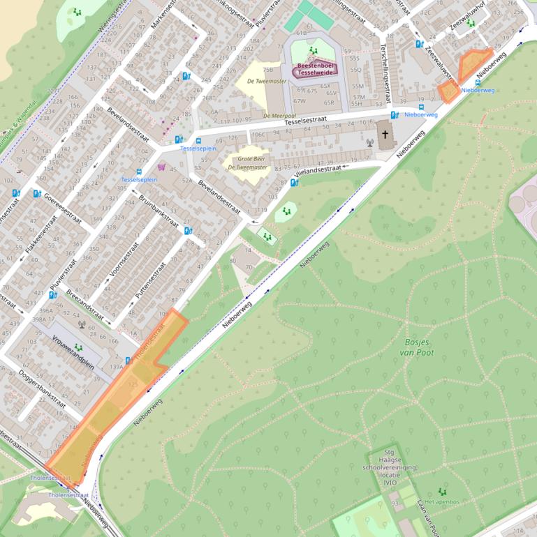 Kaart van postcodegebied 2583JV.