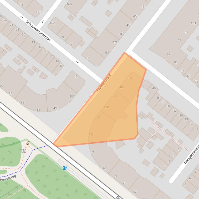 Kaart van postcodegebied 2583KJ.