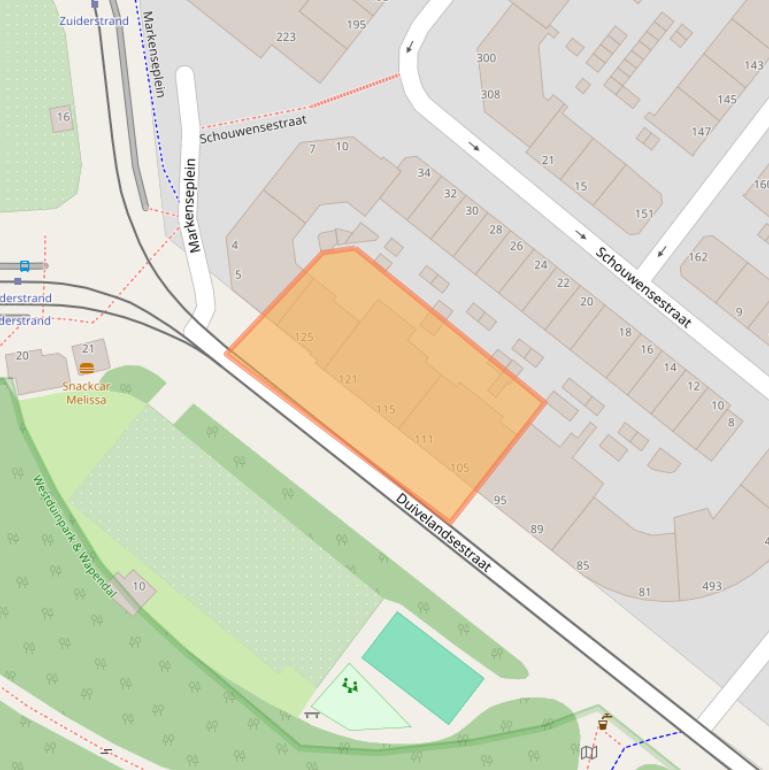 Kaart van postcodegebied 2583KN.