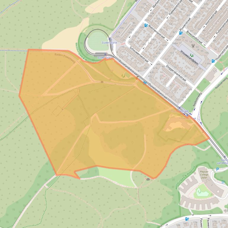 Kaart van postcodegebied 2583KP.