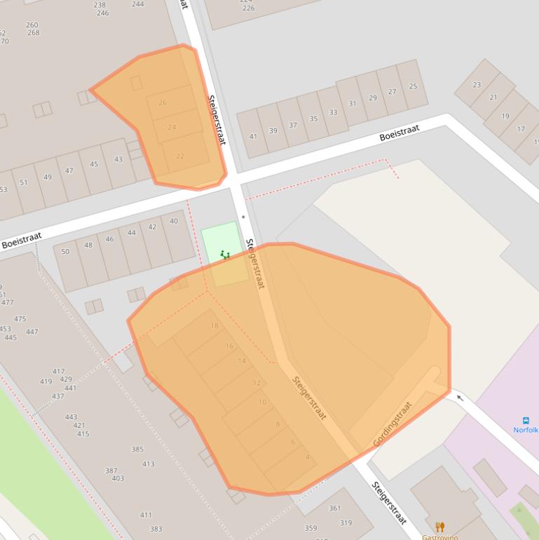 Kaart van postcodegebied 2583LK.