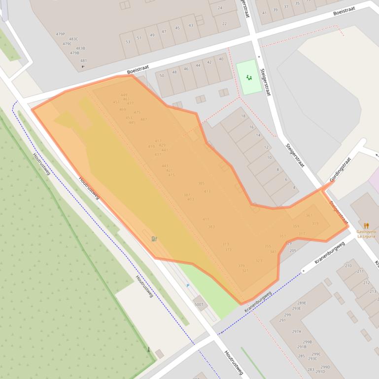 Kaart van postcodegebied 2583LL.