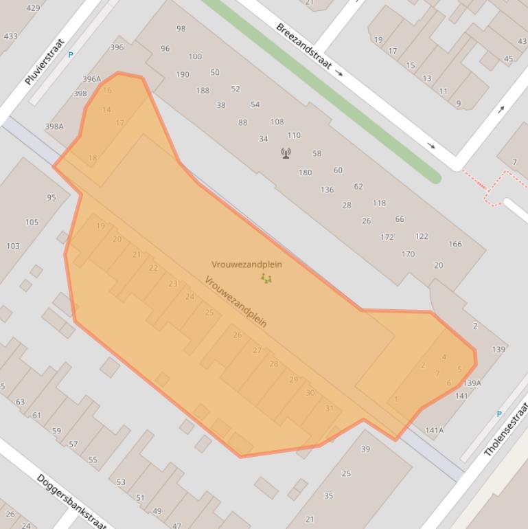 Kaart van postcodegebied 2583MP.