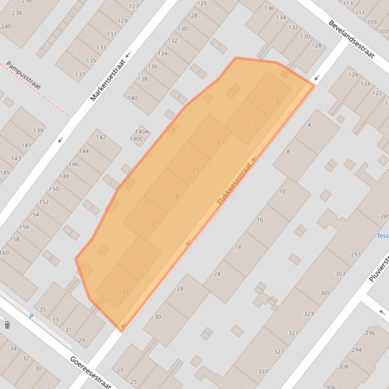 Kaart van postcodegebied 2583MZ.