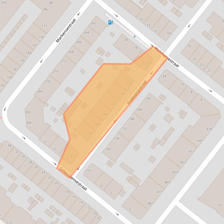 Kaart van postcodegebied 2583NC.