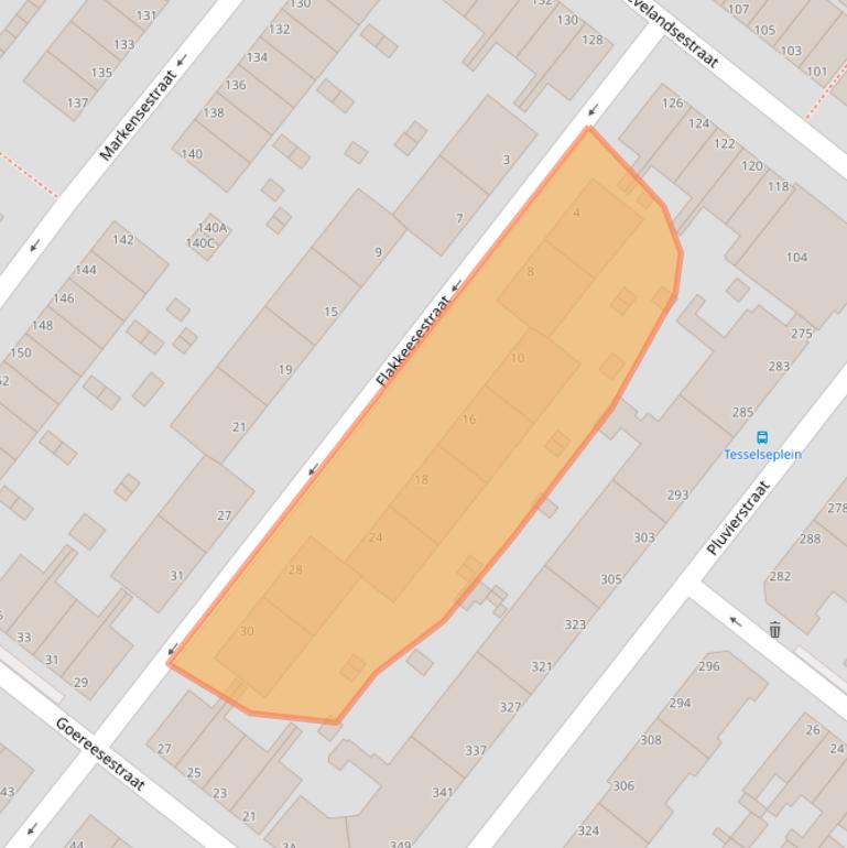 Kaart van postcodegebied 2583ND.