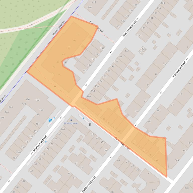 Kaart van postcodegebied 2583NL.