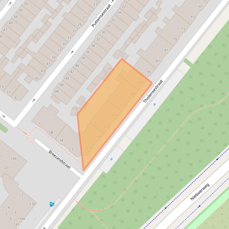 Kaart van postcodegebied 2583NS.